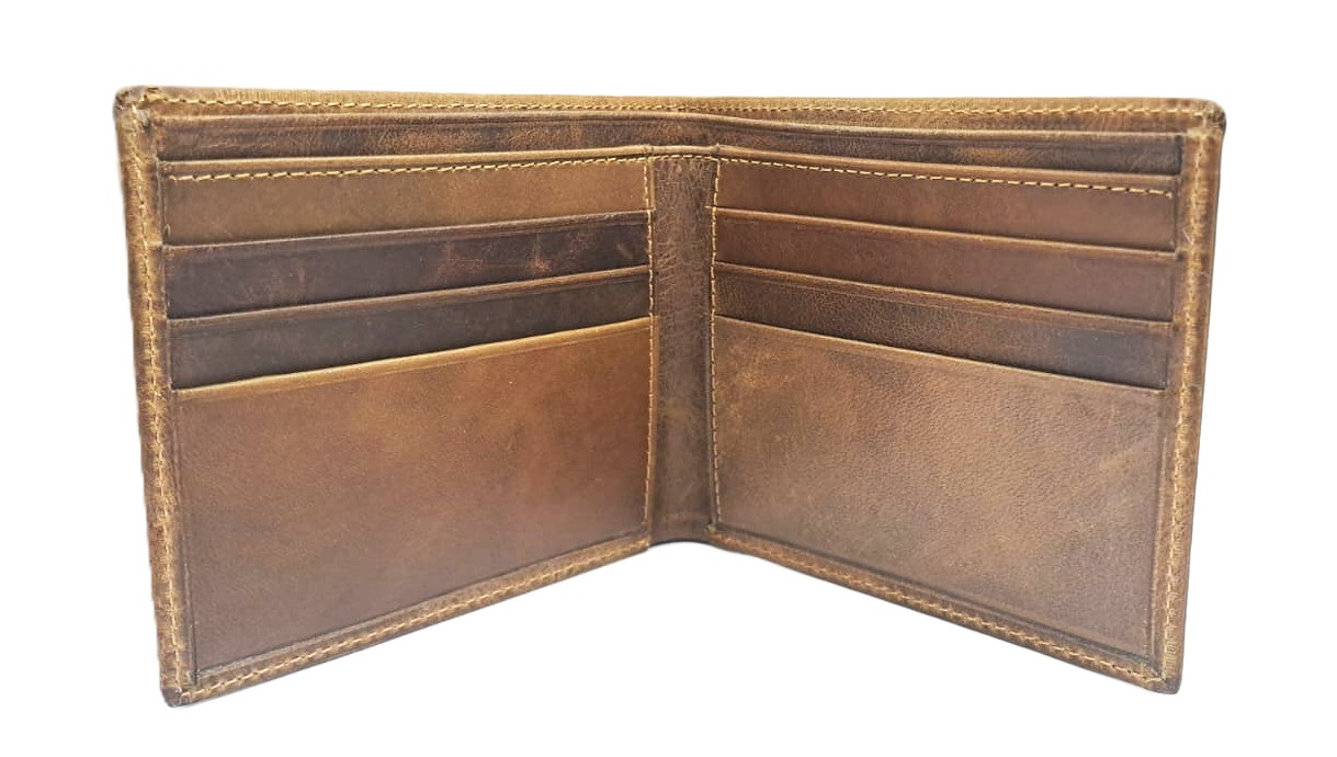 Billetera Nova 100% Cuero - Café Jaspeado 4