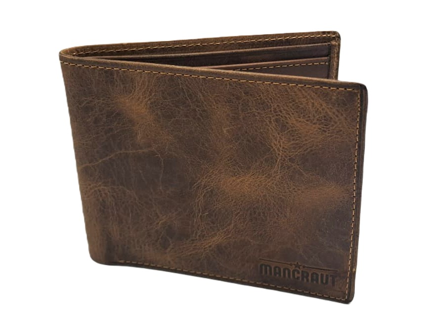 Billetera Nova 100% Cuero - Café Jaspeado 5