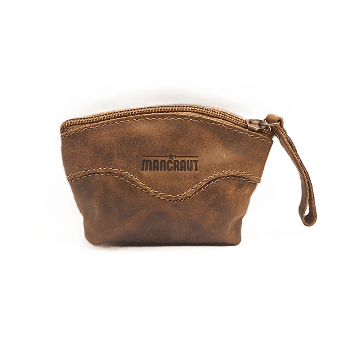 Monedero Doble Cierre 100% Cuero - Café 2