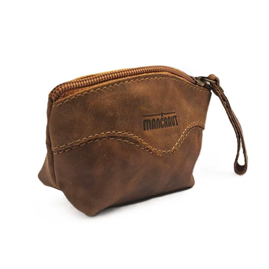 Monedero Doble Cierre 100% Cuero - Café 4