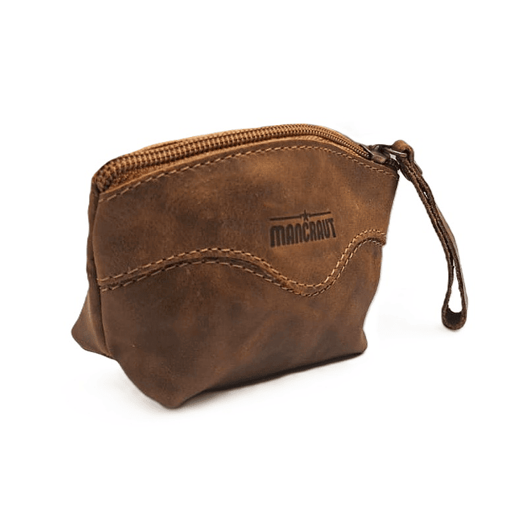 Monedero Doble Cierre 100% Cuero - Café 4