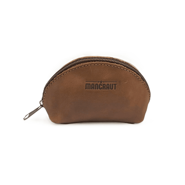 Monedero Un Cierre 100% Cuero - Café 2