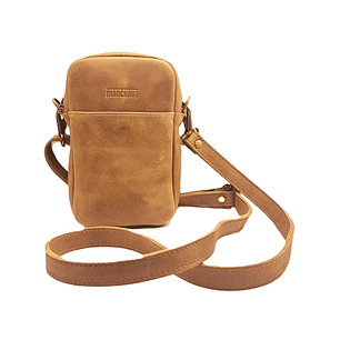 Cartera Solaris 100% Cuero - Café