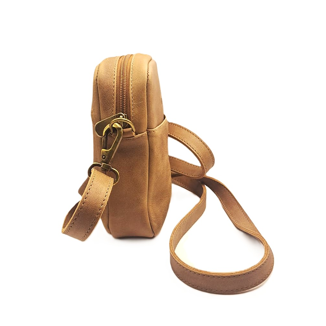 Cartera Solaris 100% Cuero - Café 6