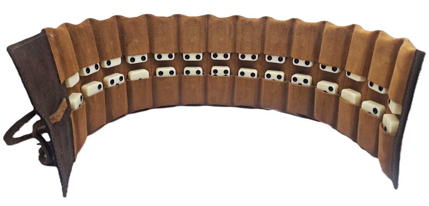 Juego de Dominó Con Funda de Cuero 4