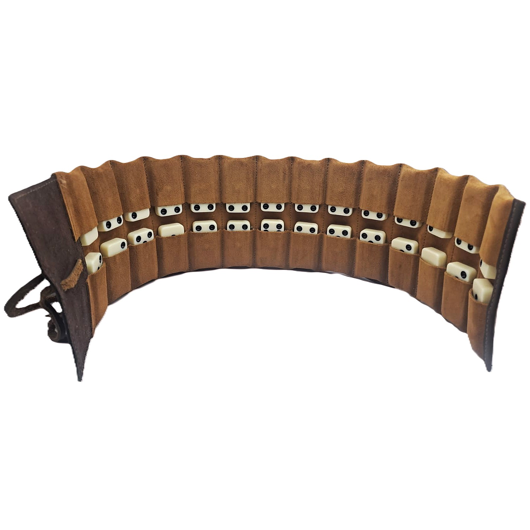 Juego de Dominó Con Funda de Cuero 4