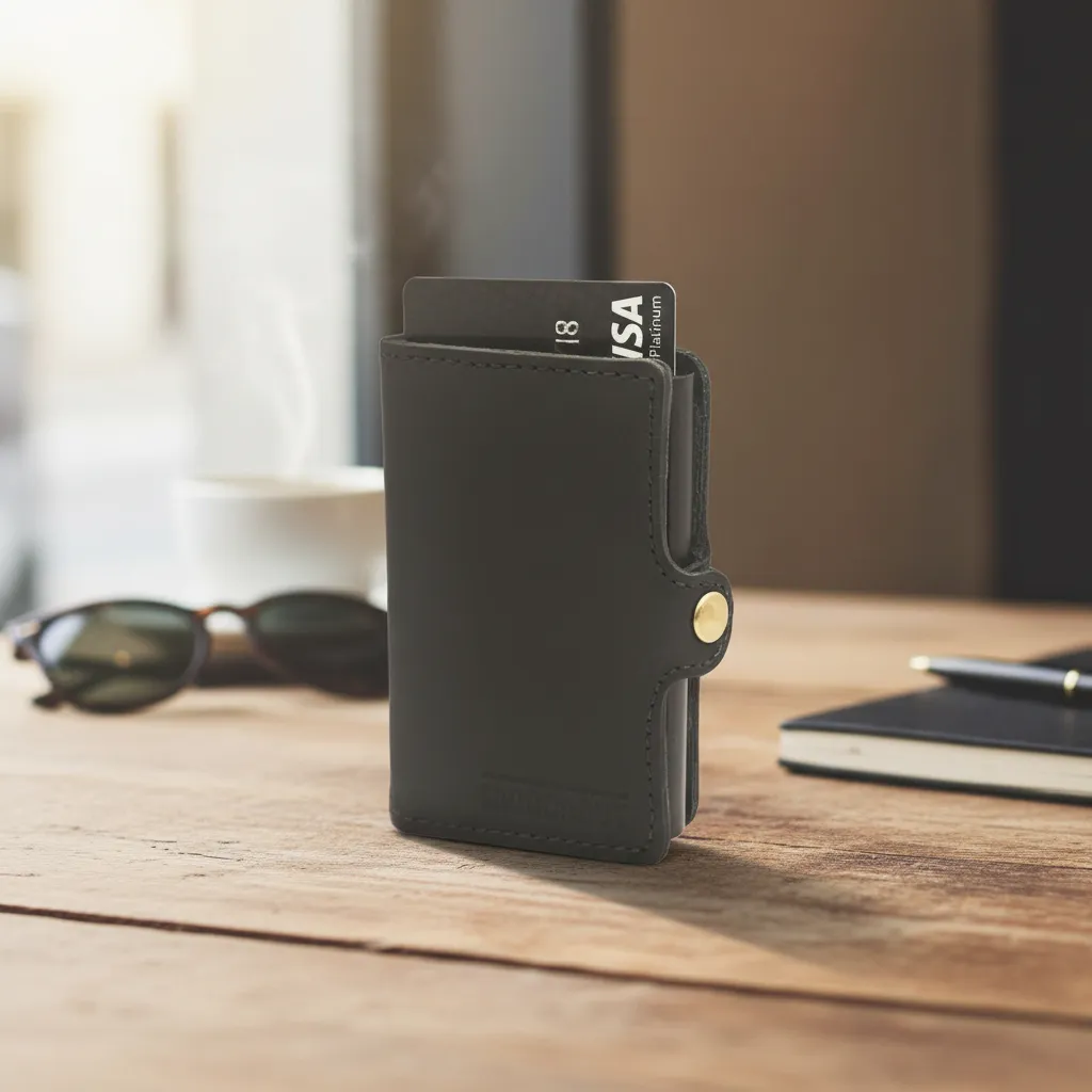 Billetera Fortis Anti-Clonación 100% Cuero - Negro 2