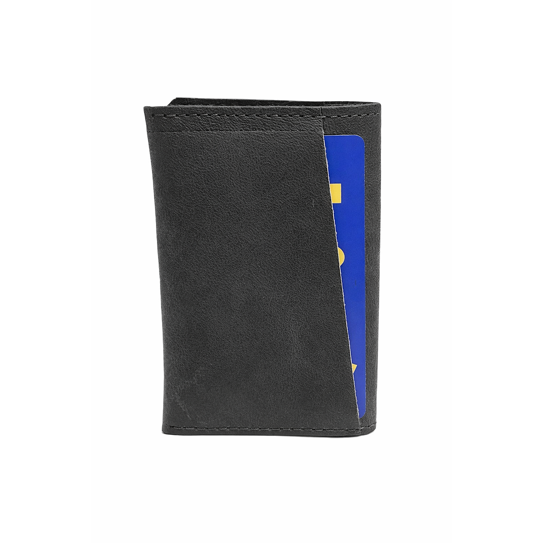 Billetera Tarjetero 100% Cuero - Negro 5