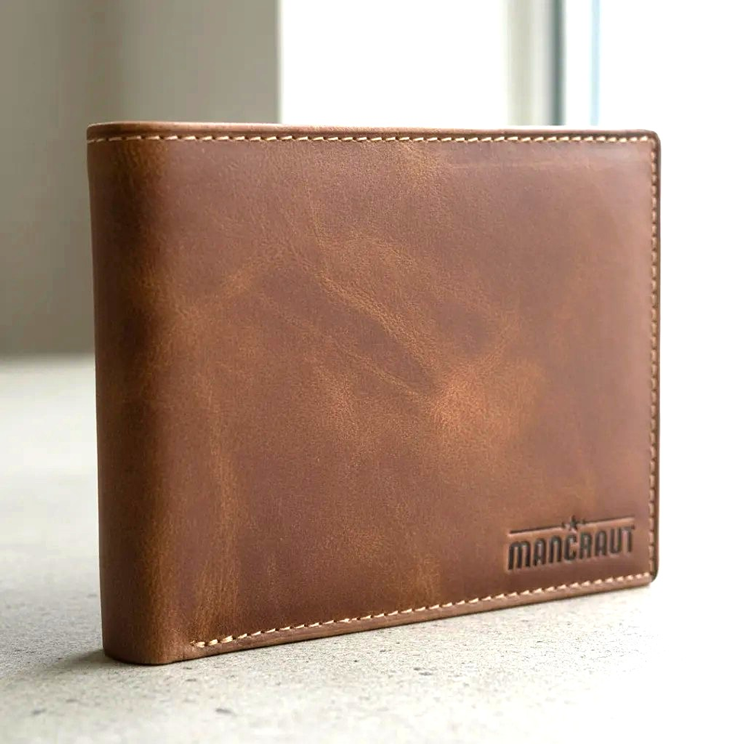 Billetera Nova 100% Cuero - Café 1