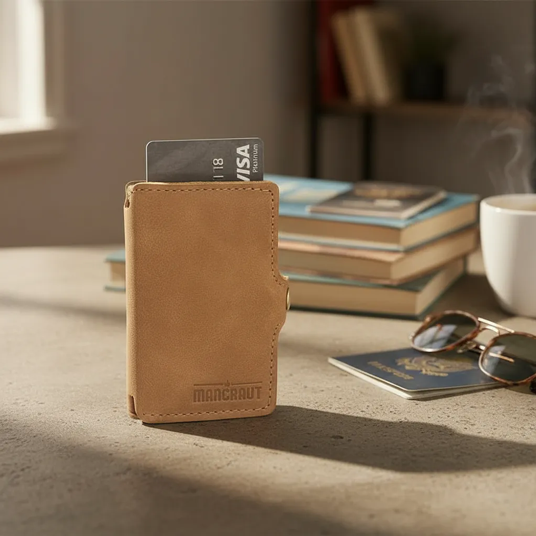 Billetera Fortis Anticlonación 100% Cuero - Café 7