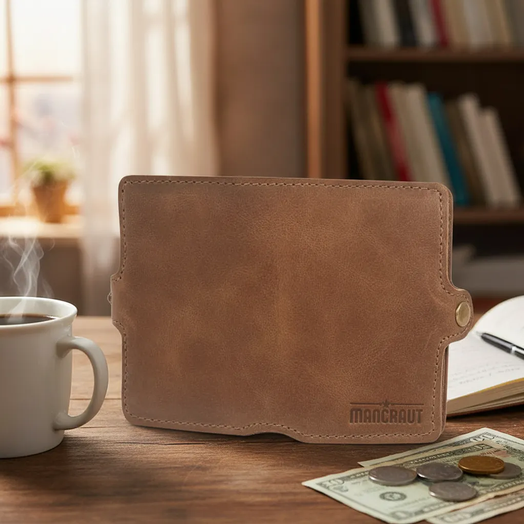 Billetera Fortis Anticlonación 100% Cuero - Café 8