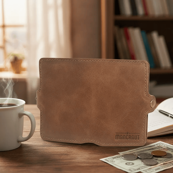 Billetera Fortis Anticlonación 100% Cuero - Café 8