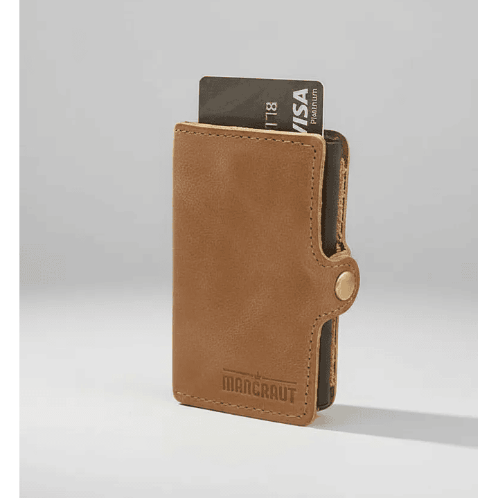 Billetera Fortis Anticlonación 100% Cuero - Café 9