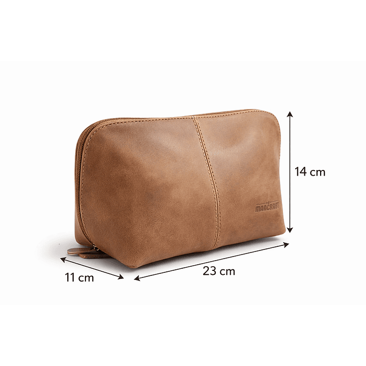 Cosmetiquero Amavita 100% Cuero - Café 6