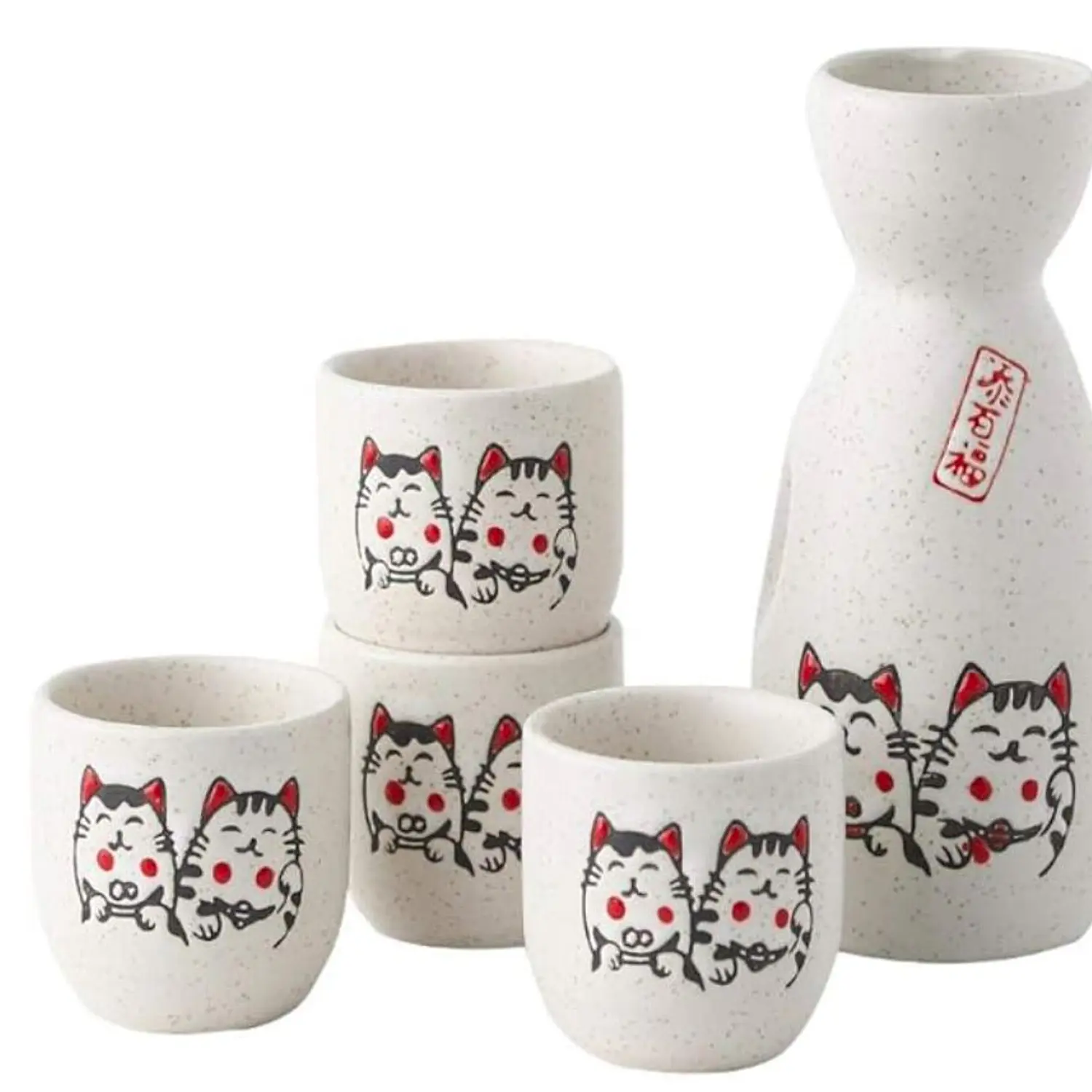 Set de Sake japones diseño  gatito 1