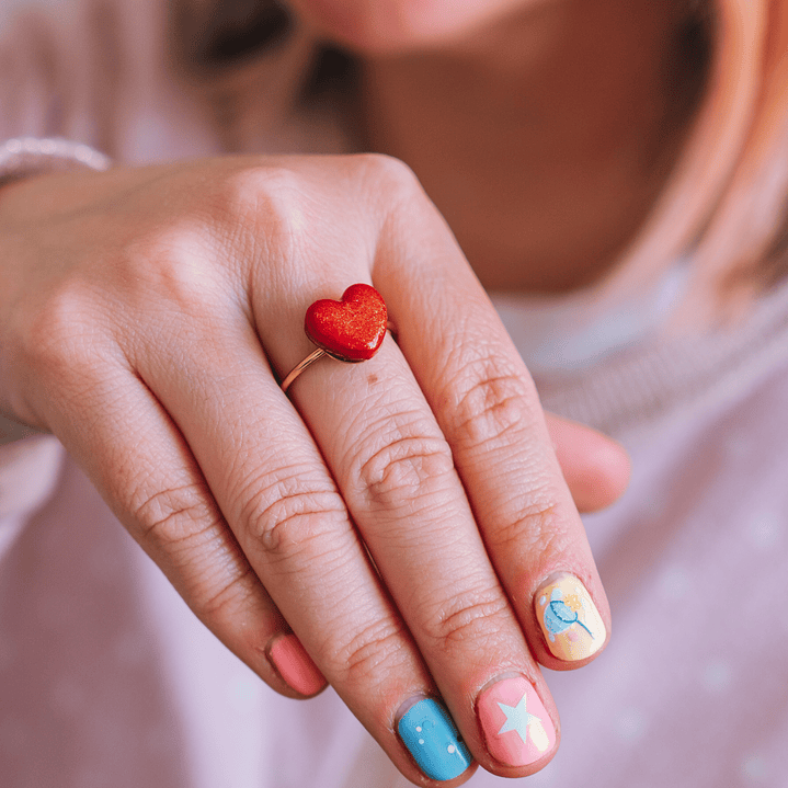 Anillo Corazon Rojo 2