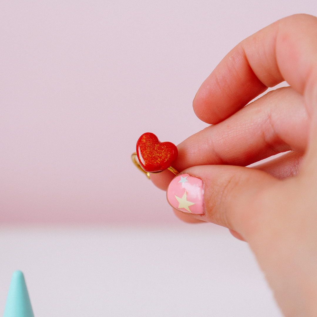 Anillo Corazon Rojo 3