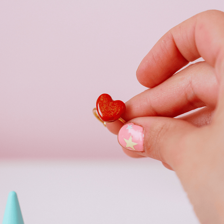 Anillo Corazon Rojo 3