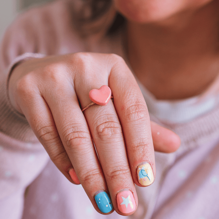 Anillo Corazon Coral 2