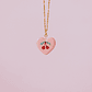 Collar Medalla Corazón Cerezas / Guindas - Miniatura 1