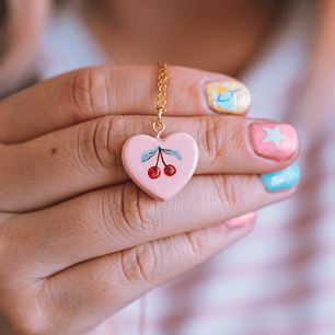 Medalla Corazón Cerezas / Guindas