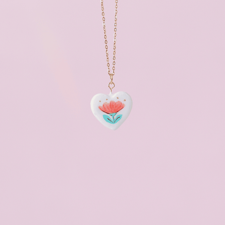 Medalla Corazón Flor 1