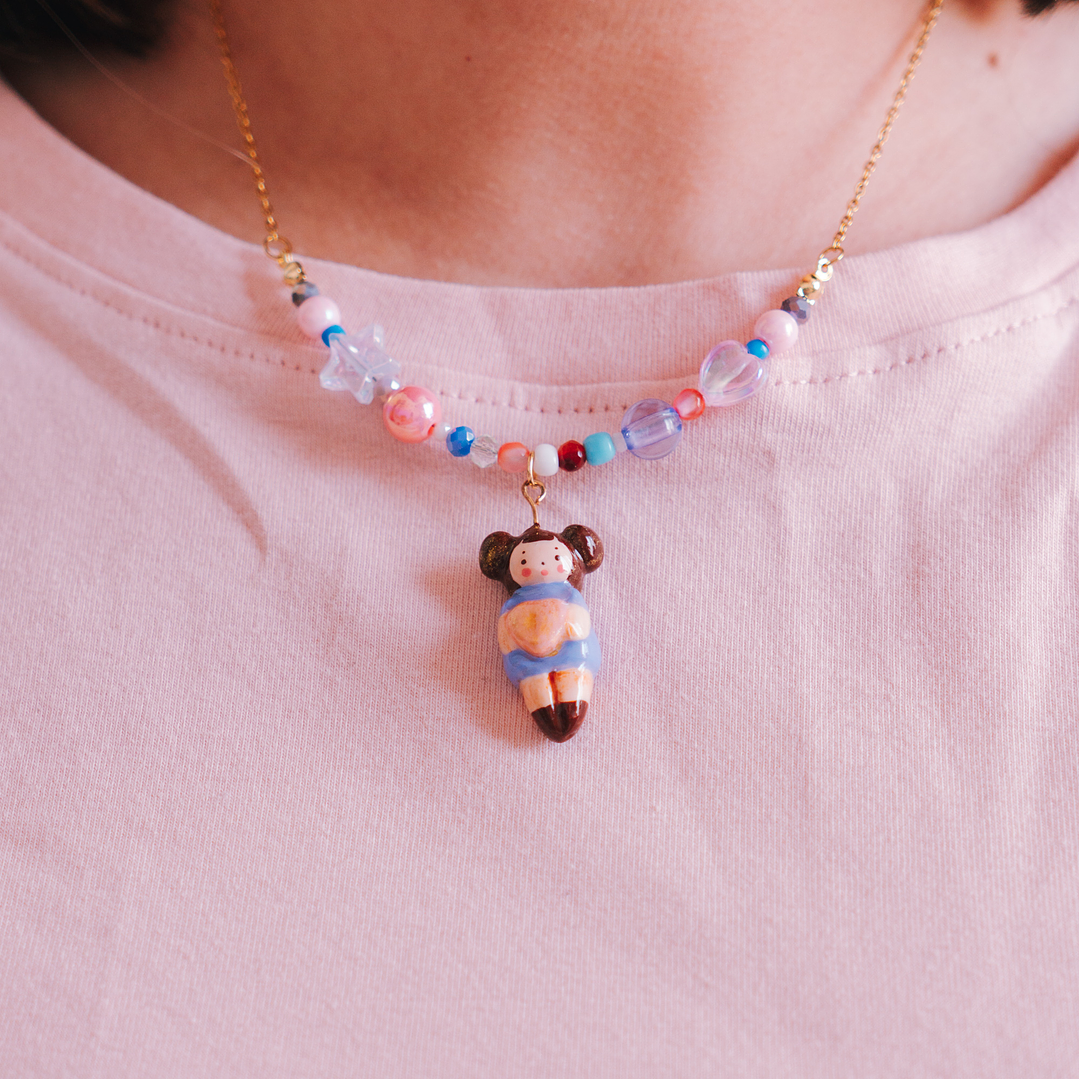 Collar Violeta Mix Mostacillas 3