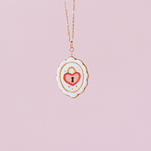 Collar Medalla Candado Amor