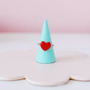 Anillo Corazon Rojo Ajustable