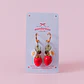 Aros Frutilla Flor - Miniatura 5