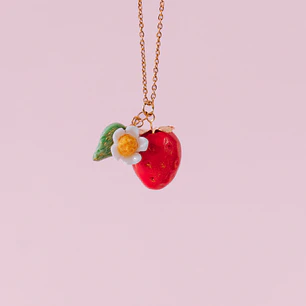 Collar Frutilla Flor