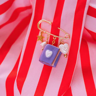Prendedor Journal Morado