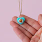 Collar Medalla Corazón Margarita - Miniatura 3