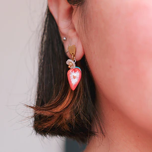 Aros Frutilla Corazón