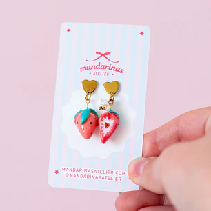 Aros Frutilla Corazón