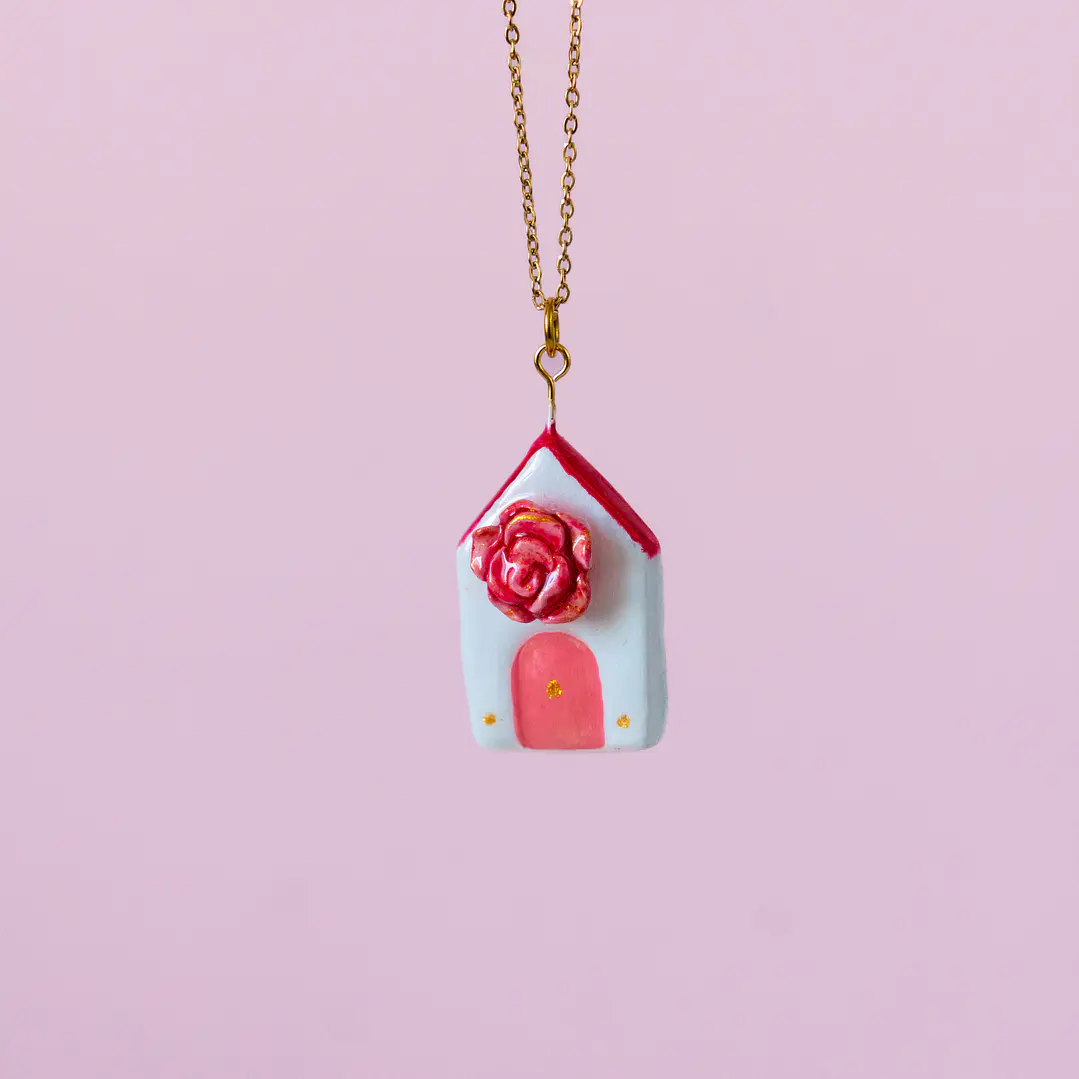 Collar Casita Rosa 3