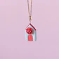 Collar Casita Rosa - Miniatura 3