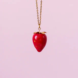 Collar Frutilla Flor