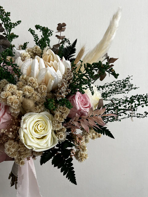 Ramo de Novia Preservado "Texturas". Modelo Abanico.