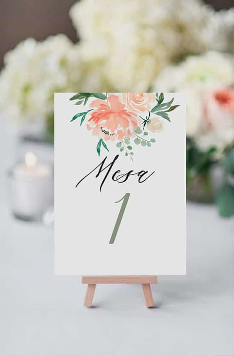 Número de Mesa con Atril.