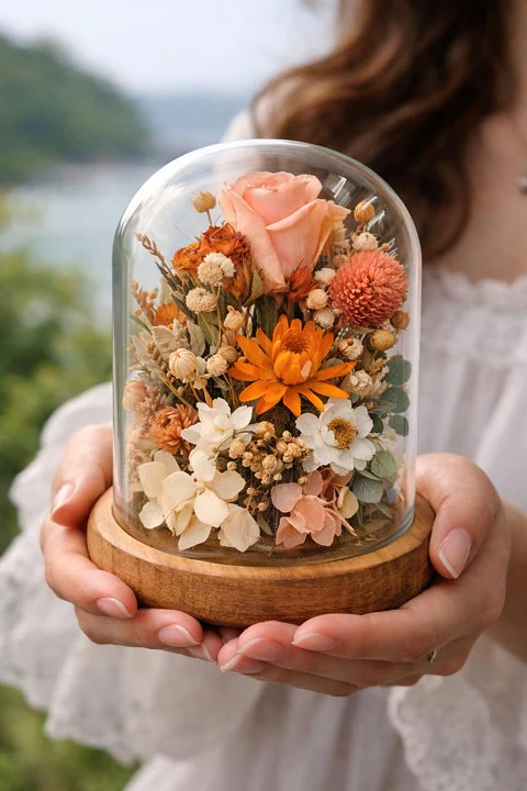 Cúpula con ramo preservado.