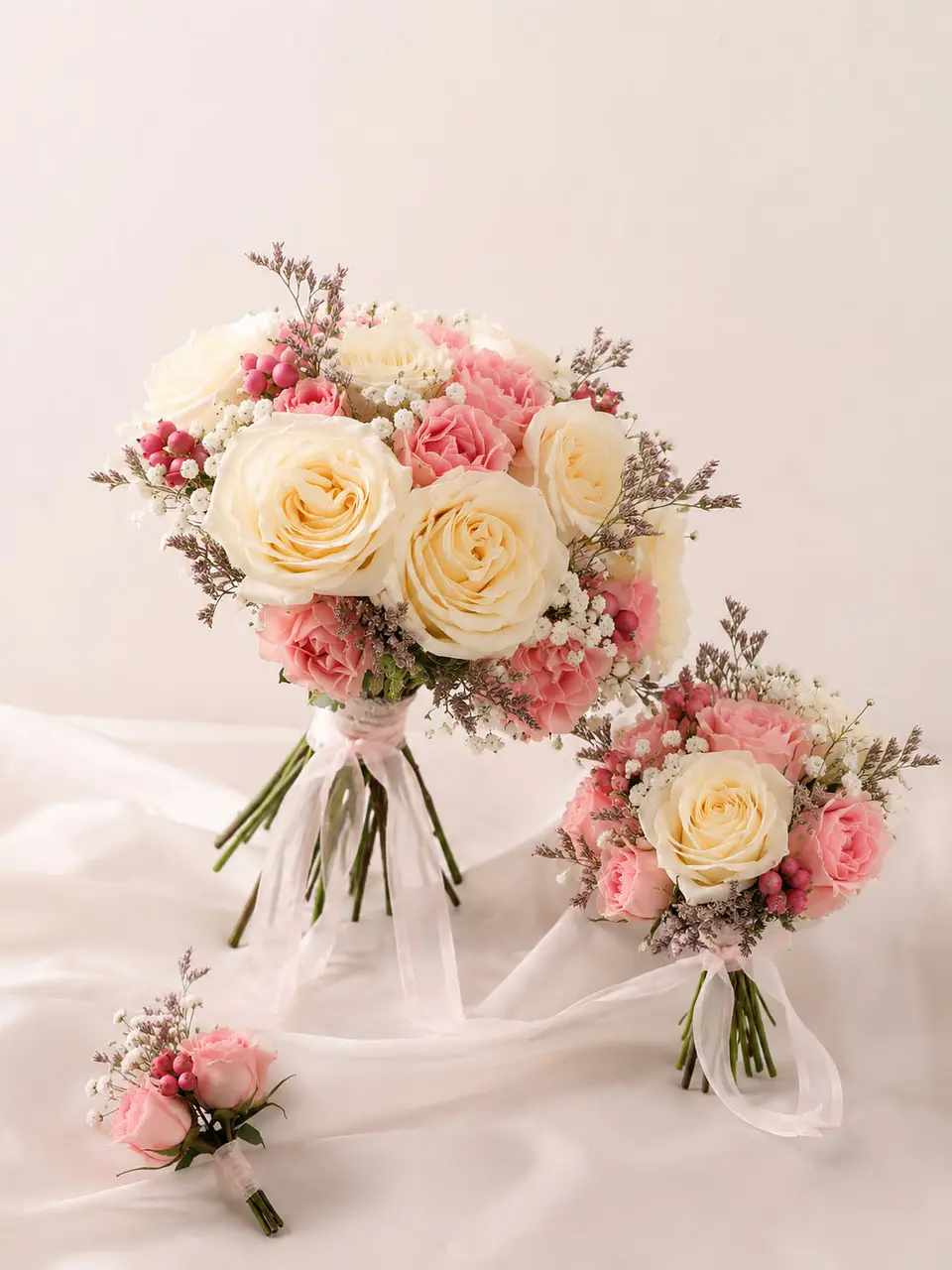 Pack Floral Personalizado. Ramo novia + Ramo soltera + Boutonniere.  2