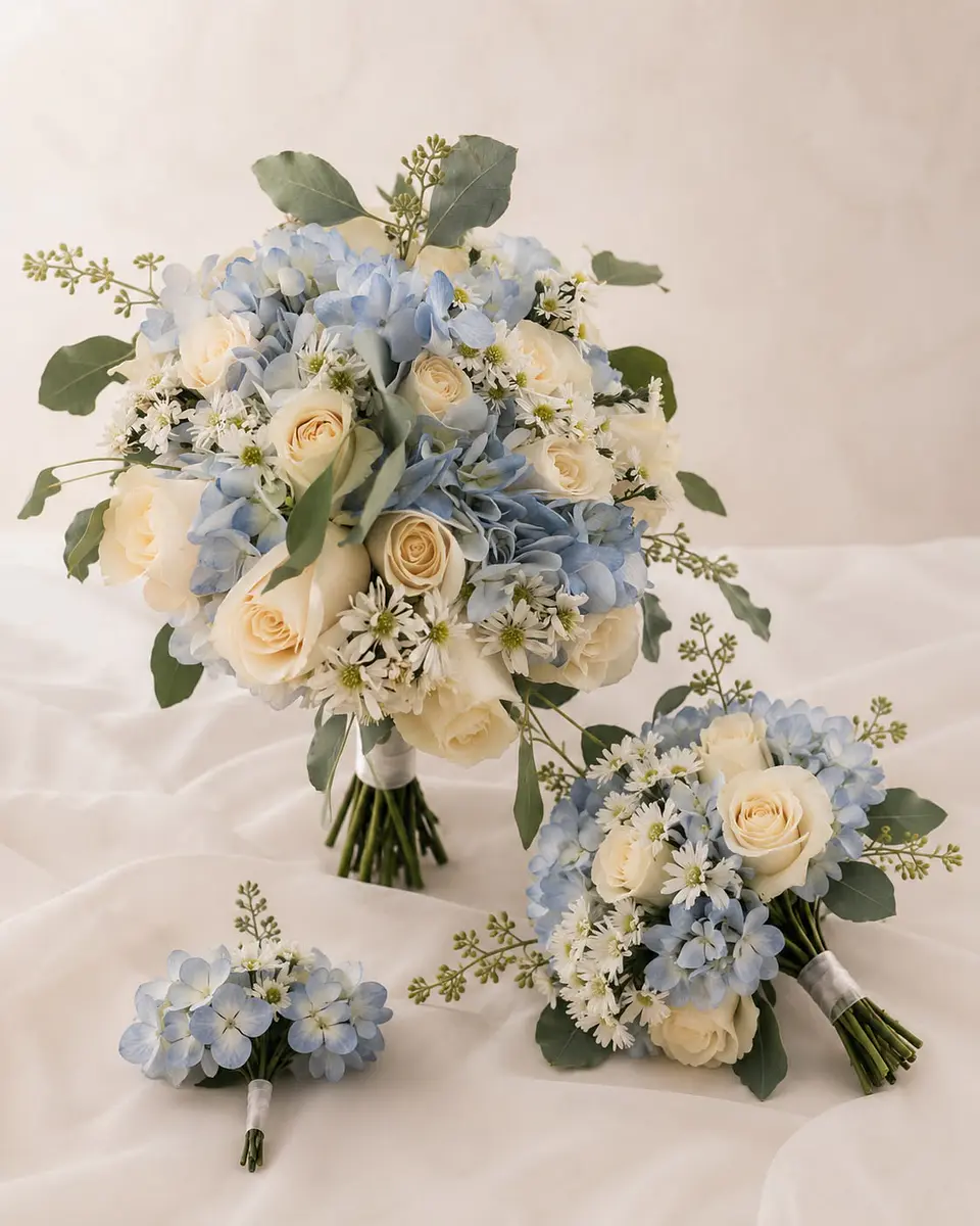 Pack Floral Personalizado. Ramo novia + Ramo soltera + Boutonniere.  3