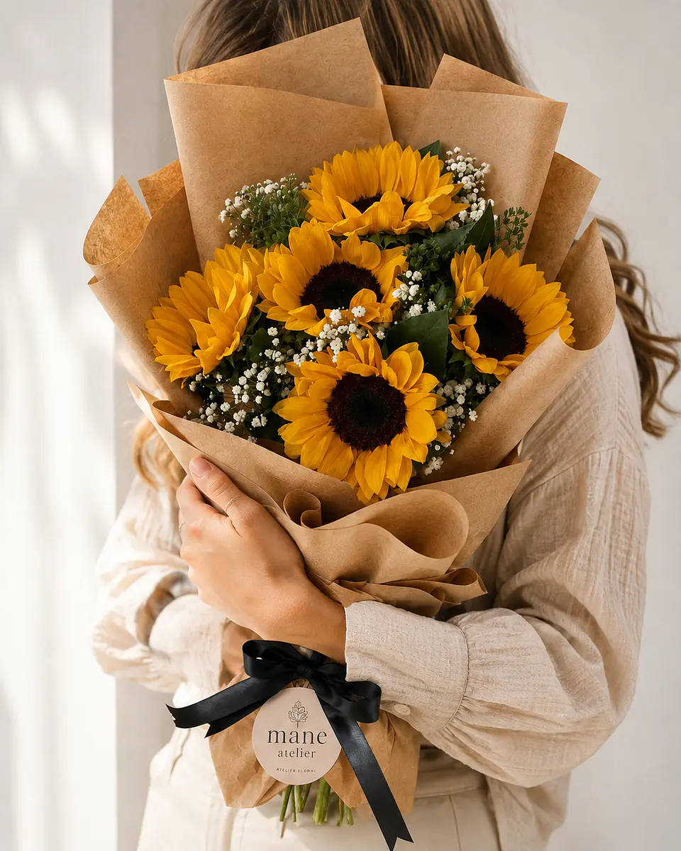 Ramo de 5 Girasoles – Flores Amarillas 2