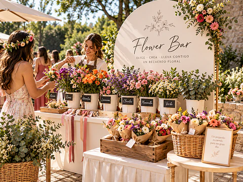 Flower Bar para Matrimonios y Celebraciones