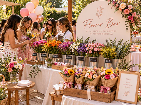 Flower Bar para Cumpleaños y Celebraciones Privadas