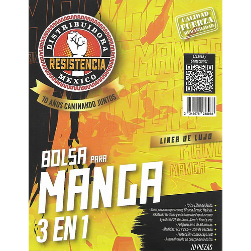 BOLSA MANGA - 3 EN 1 - (10 PZAS)
