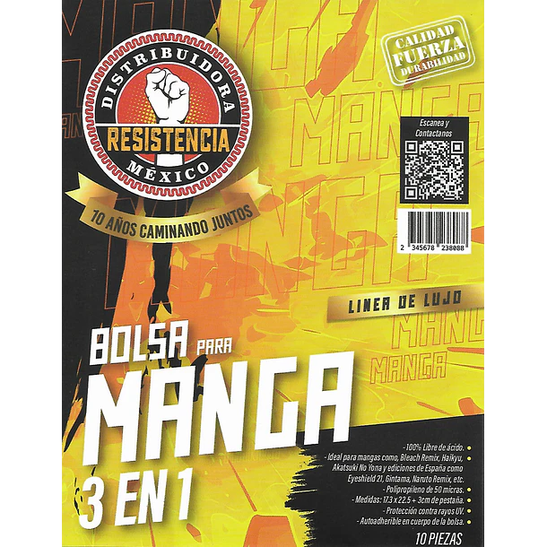 BOLSA MANGA - 3 EN 1 - (10 PZAS)