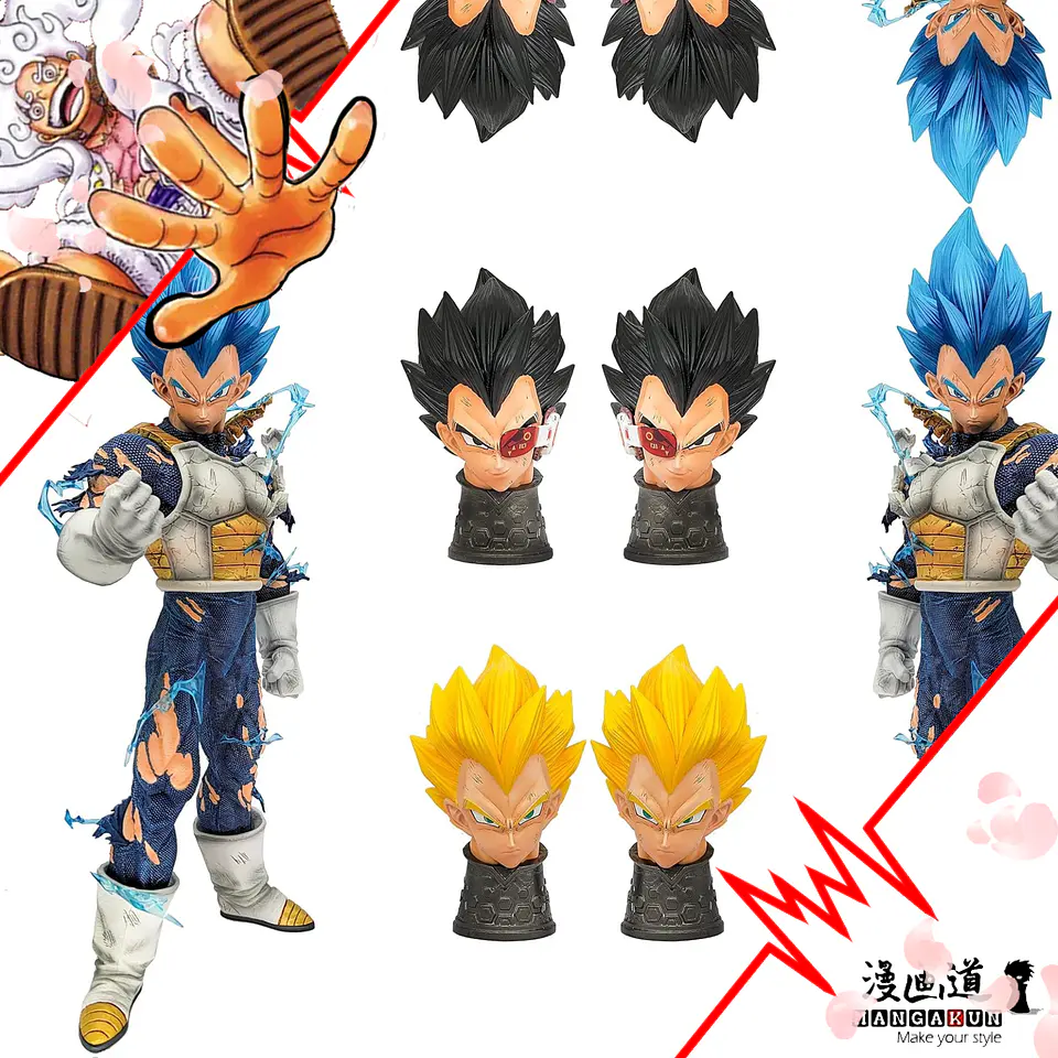 Vegeta - cambios de cabeza - Dragon ball 1
