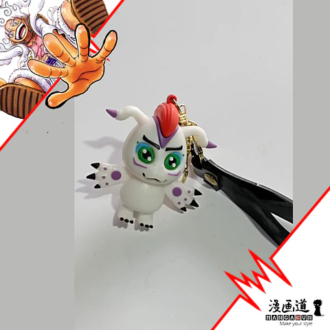 gomamon - digimon - llavero goma 3d